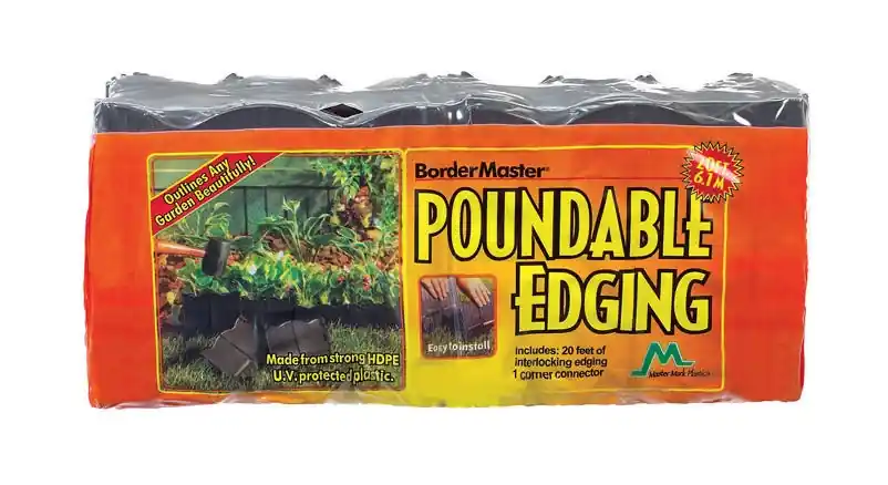 Black Plastic Poundable Landscape Edge – 20 ft Long, 6 in High