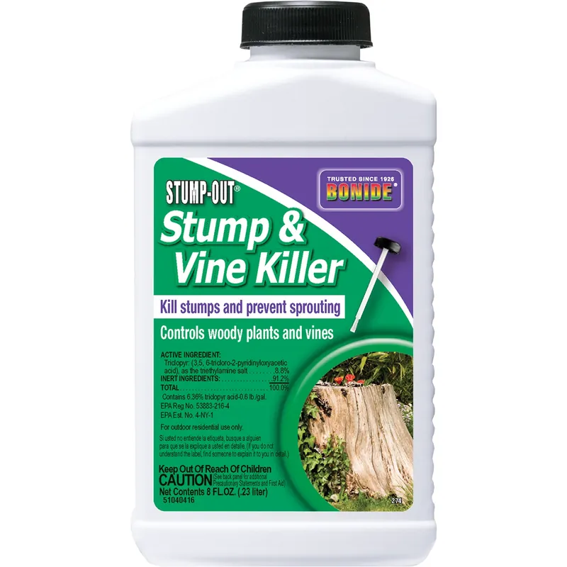 Stump-out Stump & Vine Killer, Fast Acting Home Tree Stump Removal, 8 Oz. Concentrate With Applicator