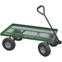 22114 Mesh Garden Cart With Flat Bed - 38" X 20"