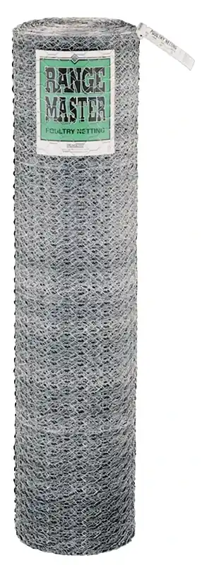 6025 Poultry Netting, 50 Ft L X 24 In W, 2 In Mesh, 20 Gauge Steel