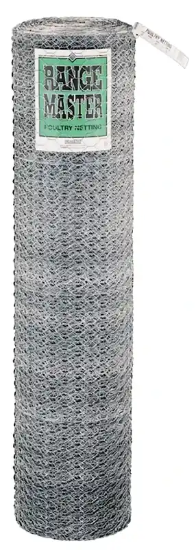 6424 Poultry Netting, 50 Ft L X 48 In W, 20 Ga, 1 In Mesh, Galvanized Carbon Steel