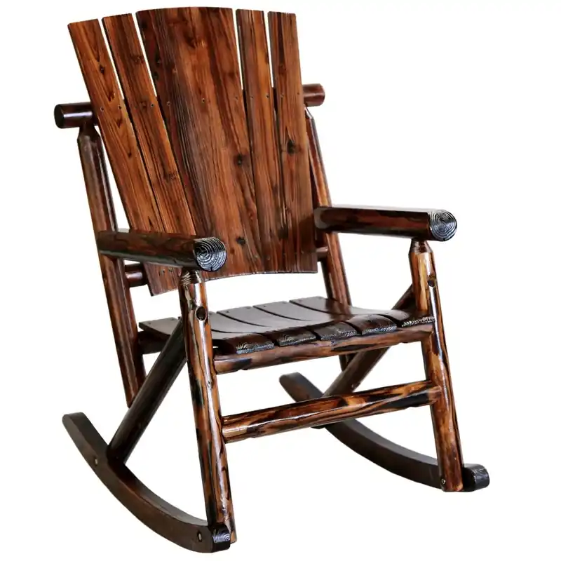 Brown Wood Frame Rocking Chair Tx 93860