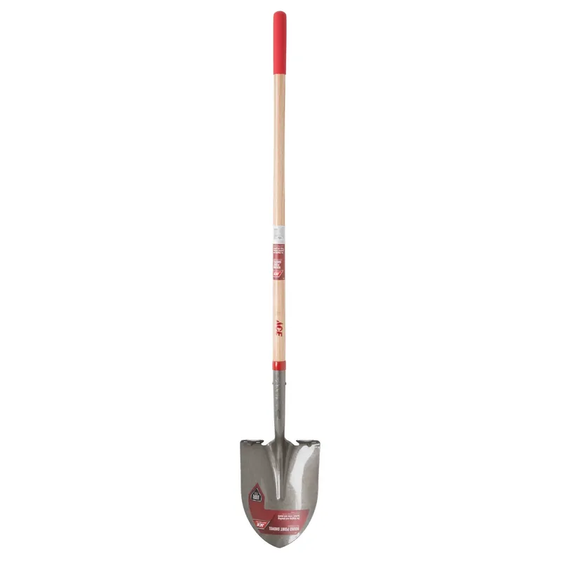58 In. Steel Round Digging Shovel With Wood Handle And Comfort Grip