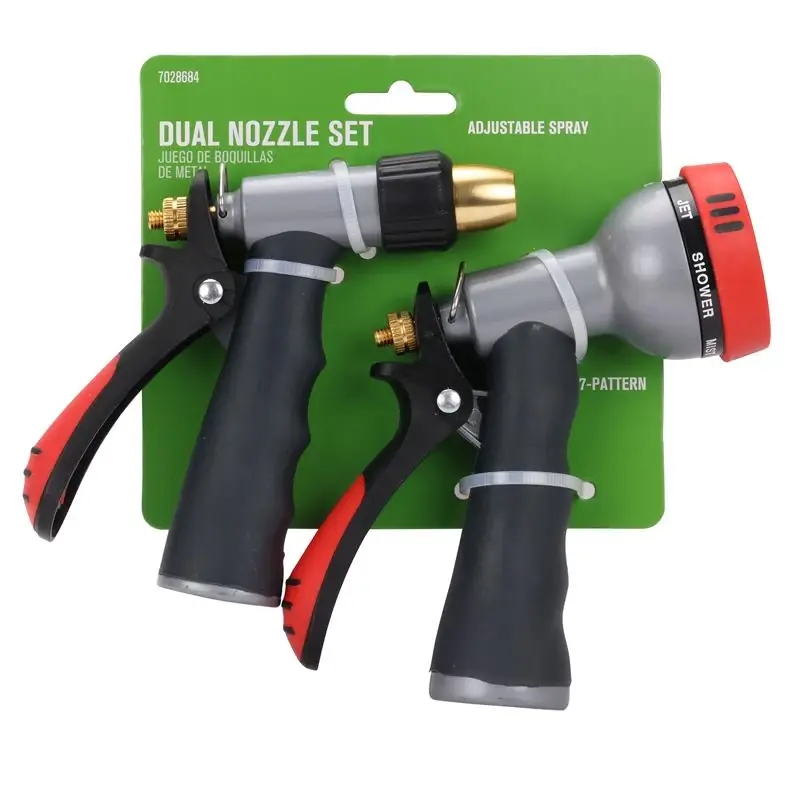 7 Pattern Adjustable Multi-pattern Metal Hose Nozzle Set