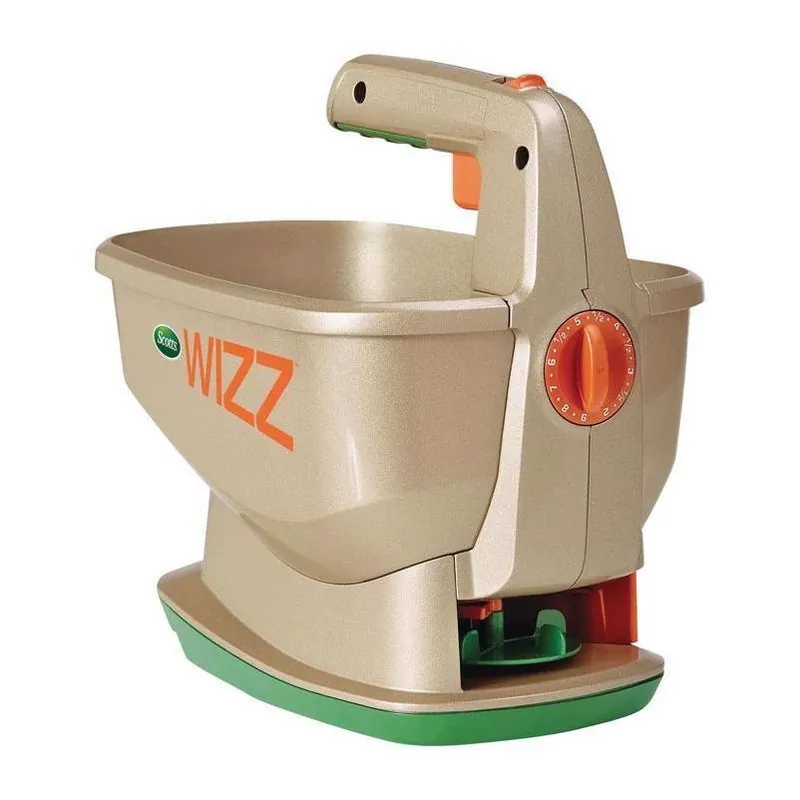 Scotts Wizz Handheld 60‑inch Plastic Spreader – 4 lb Capacity For Fertilizer, Ice Melt & Seed
