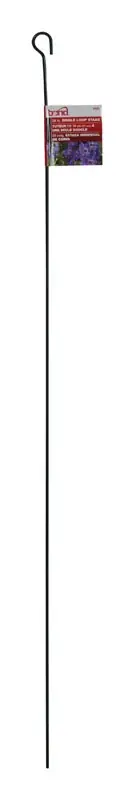 28 In. H Black Plastic Plant Support Stake For Garden And Lawn