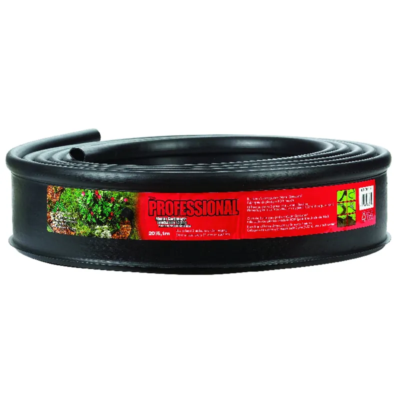 Master Gardener Plus 4.5 In. H X 20 Ft. L Black Recycled Plastic Lawn Edging