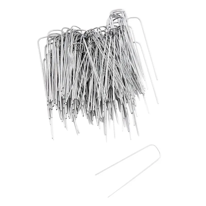 1 In. W X 6 In. L Steel Landscape Fabric Pins 100 Pk