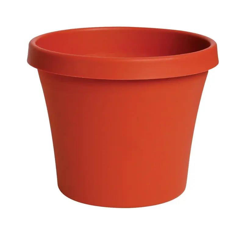 Terra Pot Planter, Terra Cotta Color Resin, 14 In.