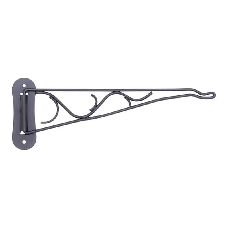 Black Steel 10 Inch Swivel Plant Hook Wall Mount