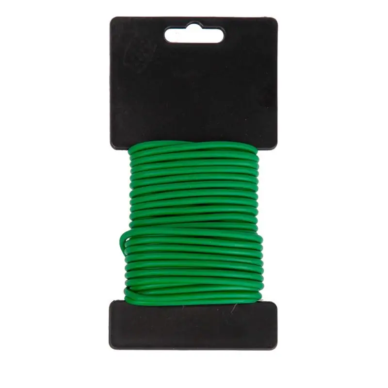 Green Coated Wire Plant Tie - 16 Feet Long For Indoor And Outdoor Use