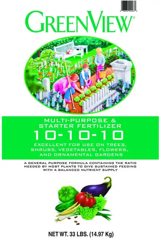 10-10-10 Balanced Granular Fertilizer – 33 lb For Fruit & Vegetable Gardens