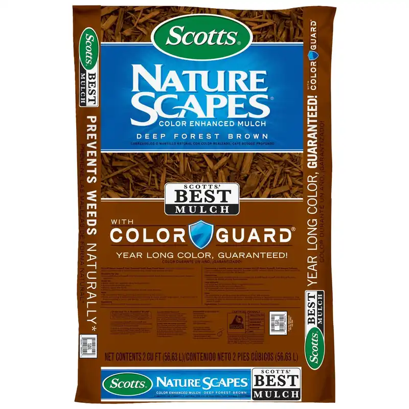 Nature Scapes Color Enhanced Mulch Forest Brown 2 Cubic Feet Bag