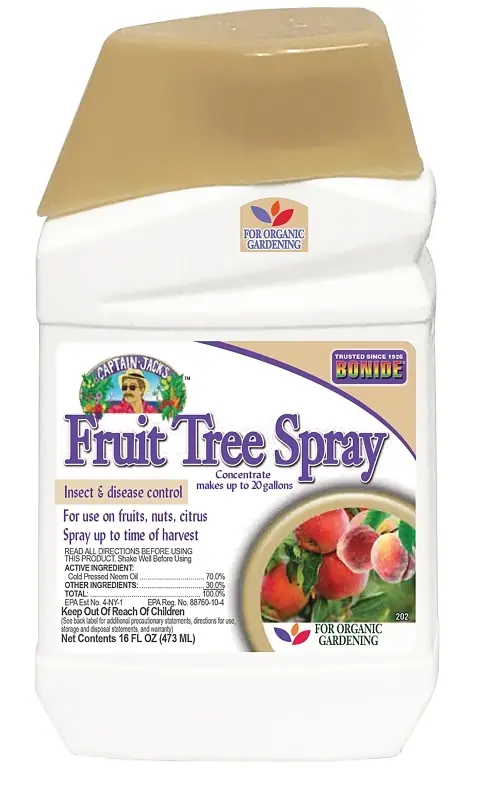 Captain Jack‘s Fruit Tree Spray, Insect & Disease Control Spray For Organic Gardening, 16 Oz. Concentrate