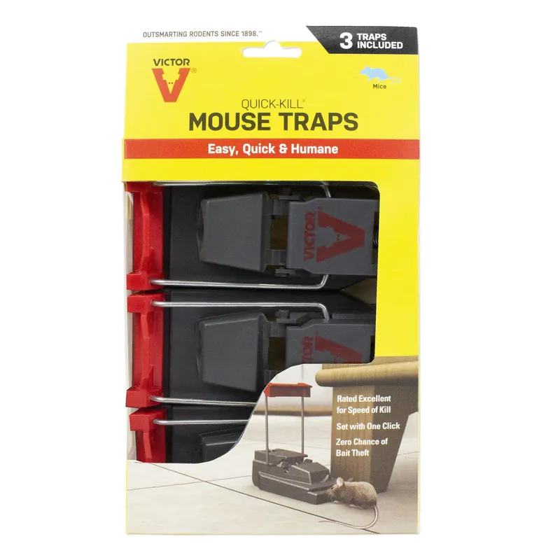 Quick-kill Small Snap Trap For Mice 3 Pk