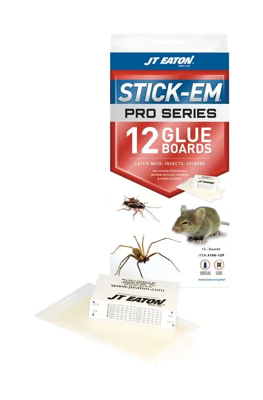 Stick-em Pro Series Small Glue Board Trap For Insects/mice/spiders 12 Pk