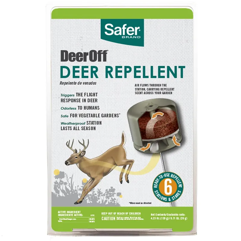 Deer Off Repellent Station Stake For Deer 6 Pk
