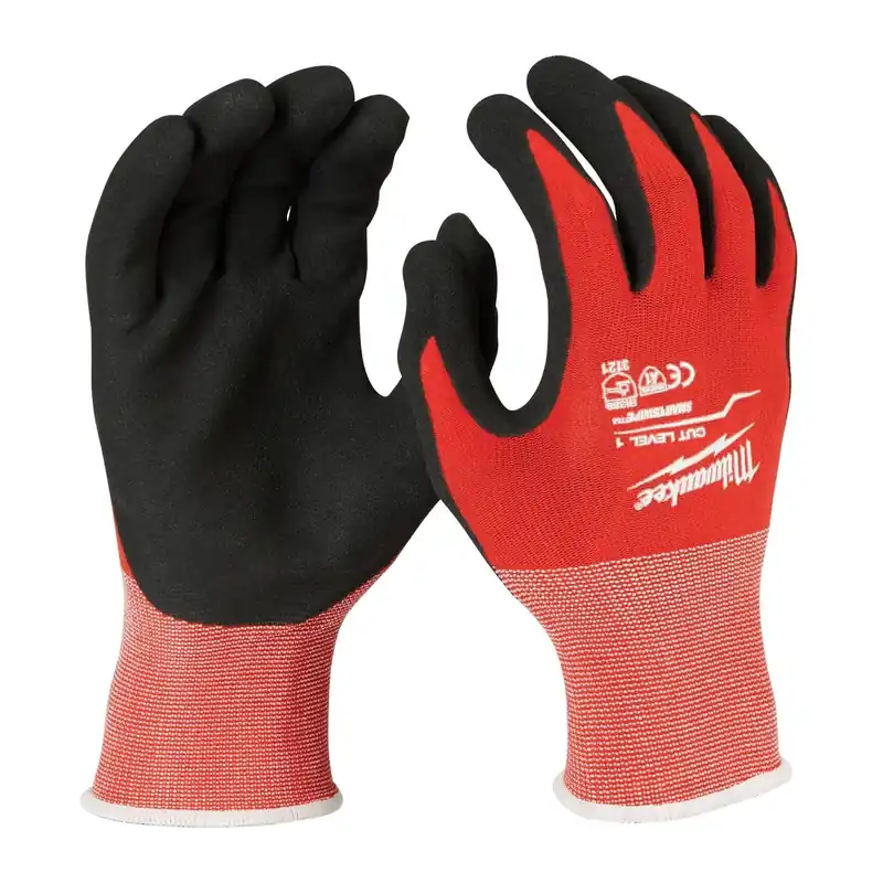 Large Nitrile Dipped Cut Level 1 Work Gloves - Model 48-22-8902