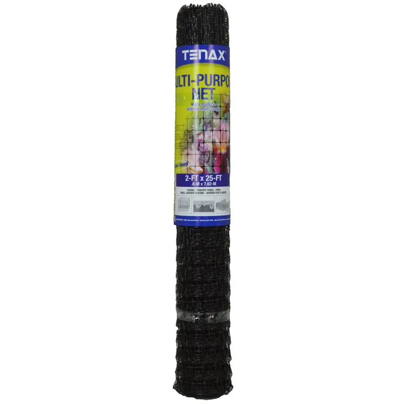 2 Ft. X 25 Ft. Black Polypropylene Multi-purpose Netting With 3/4 In. X 1 In. Mesh