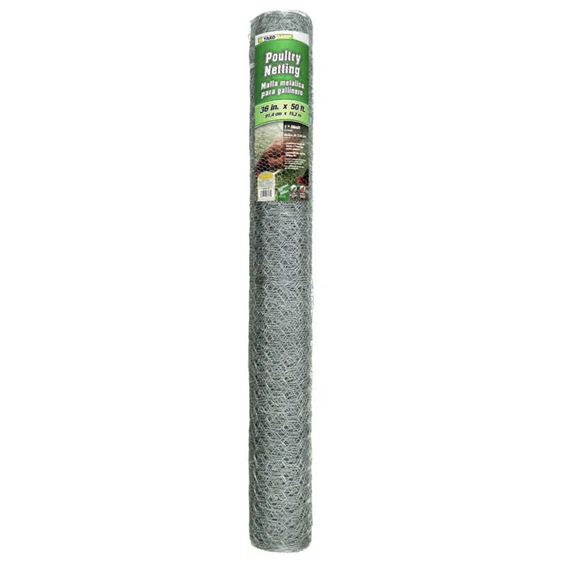 Galvanized Poultry Netting, 1 In. Mesh, 36 In. X 50 Ft.