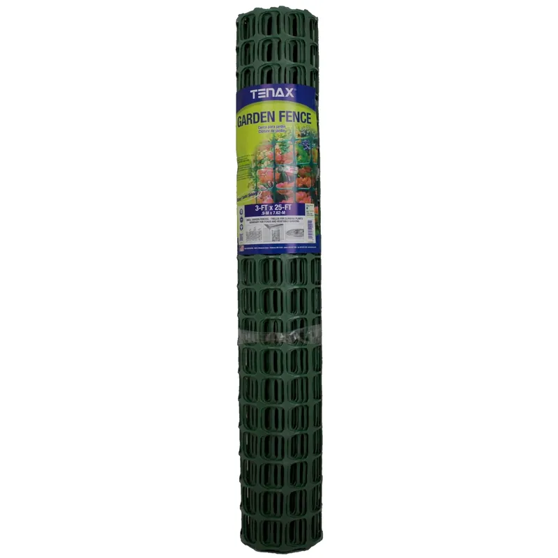 3 Ft. H X 25 Ft. L High-density Polyethylene Garden Fence, Green