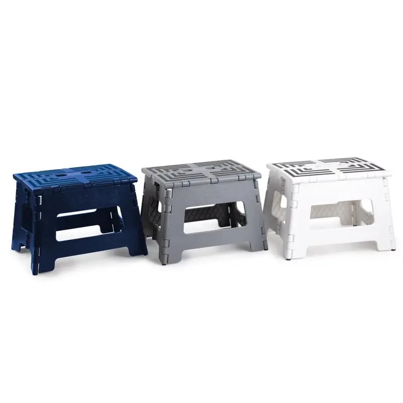 Core Kitchen 250 Lb Capacity 2 Step Plastic Folding Step Stool 9x9x12 In