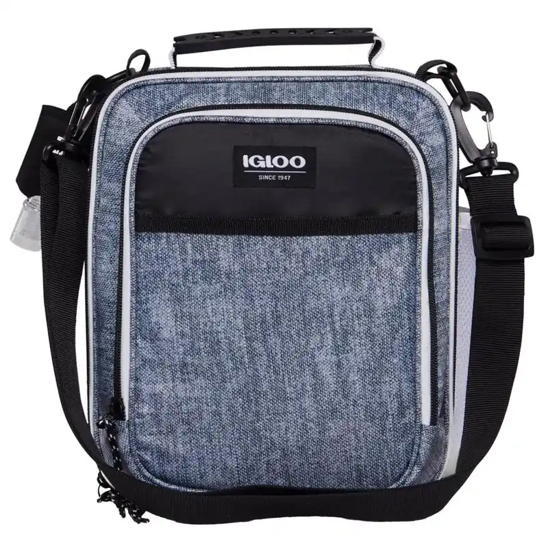 Gray Soft Sided Lunch Bag Cooler For 5 Cans - Model 65977