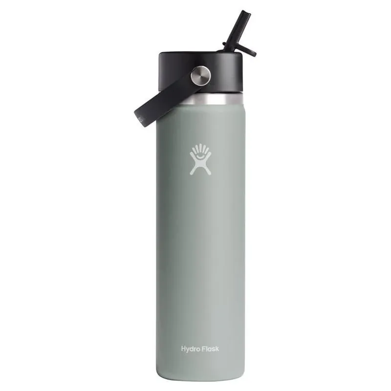 Hydro Flask 24‑oz Agave Wide‑mouth Bottle With Straw Lid – Bpa‑free Stainless Steel