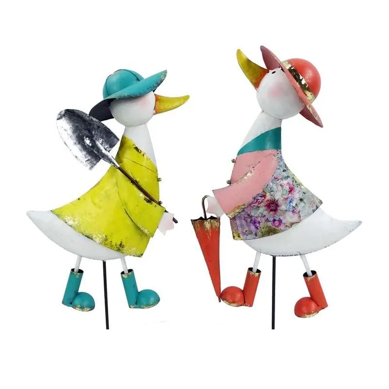 Duck Garden Stake – Durable Metal Outdoor Accent