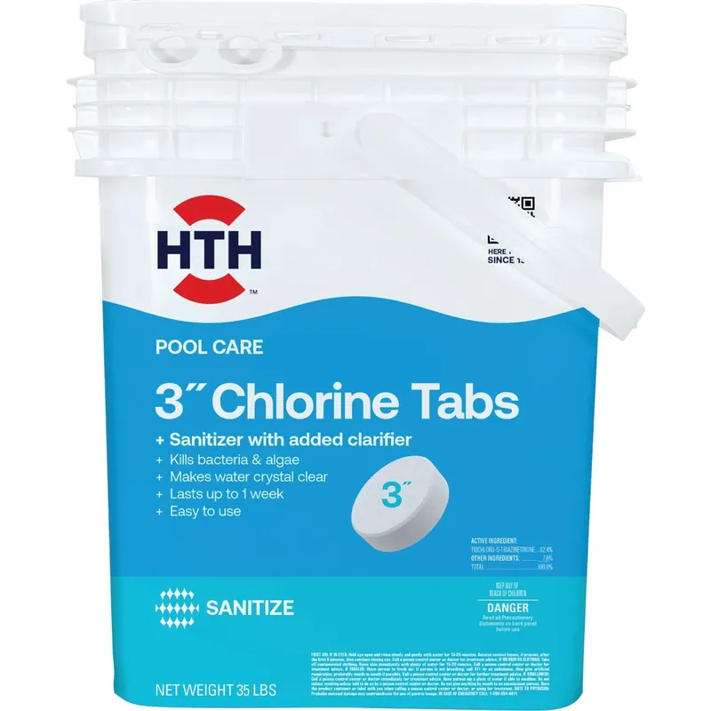 Pool Care 3-inch 35 Pound Chlorine Tabs For All Pool Types