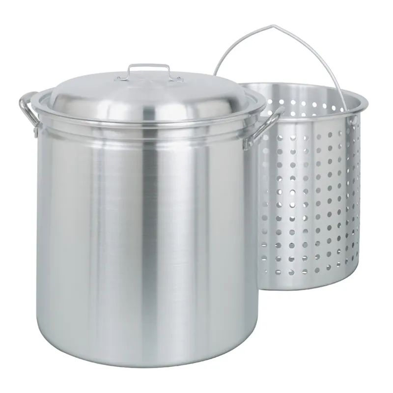 Aluminum Grill Stockpot With Basket 34 Qt 14 L X 13.88 In. W 1 Pk