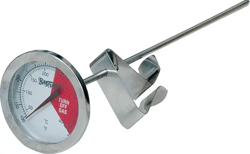 5 In. Stainless Steel Analog Fry Thermometer With Clip
