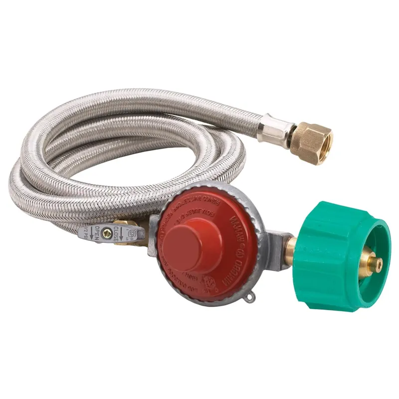 48 In. Stainless Steel High Pressure Lp Hose & Regulator Assembly