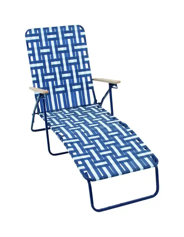 Silver Steel Frame Foldable Chaise Lounge With Adjustable Backrest