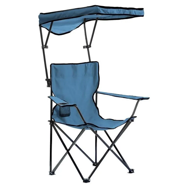 Portable Steel Folding Chair With Cup Holder – 225 lb Capacity