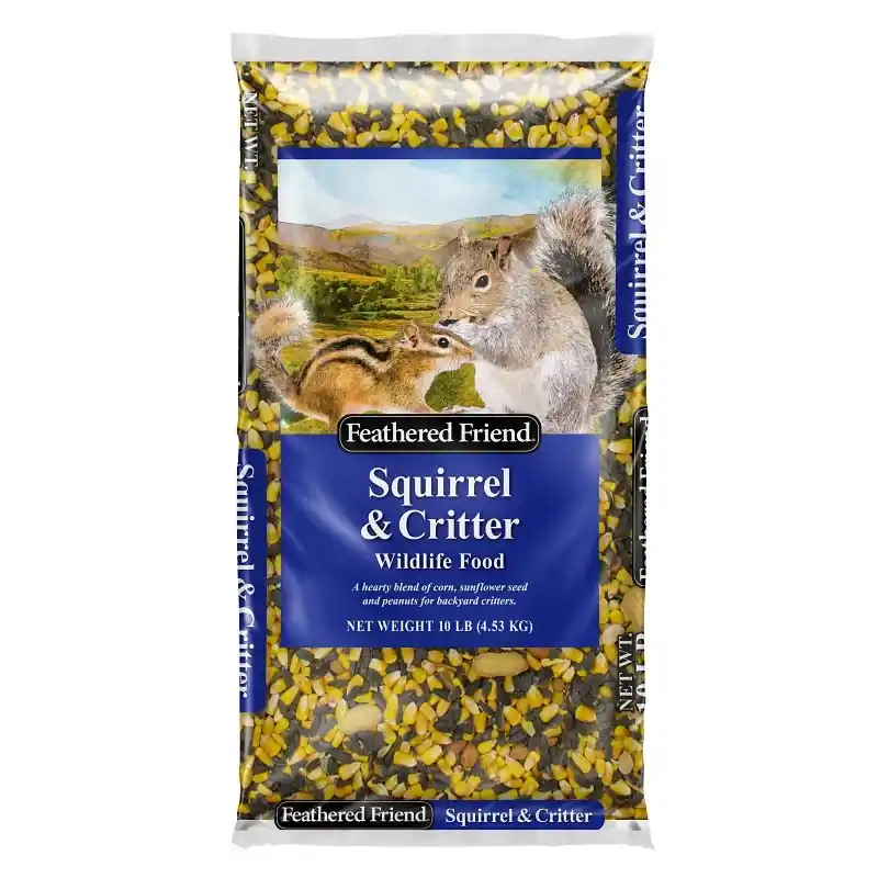 Squirrel & Backyard Wildlife Food, 10 Pound Bag For Birds And Squirrels
