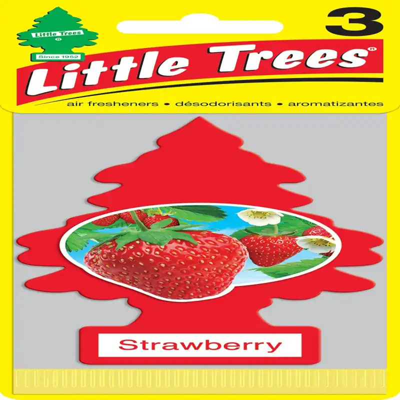 Strawberry Scent Car Air Freshener Solid 3 Pk