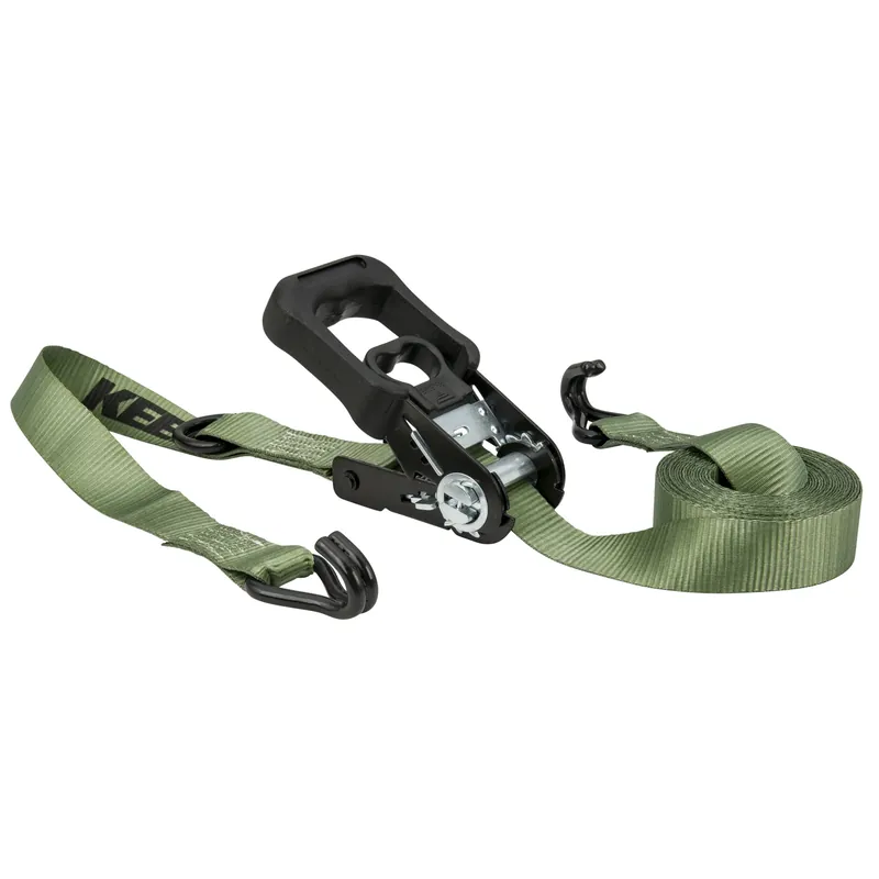 1.25 In. W X 12 Ft. L Green Ratchet Tie Down Strap 1000 Lb 1 Pk