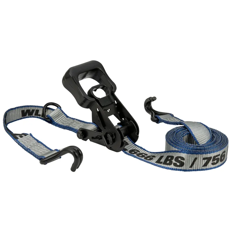 1.5 In. W X 14 Ft. L Gray Ratchet Tie Down Strap 1666 Lb 1 Pk