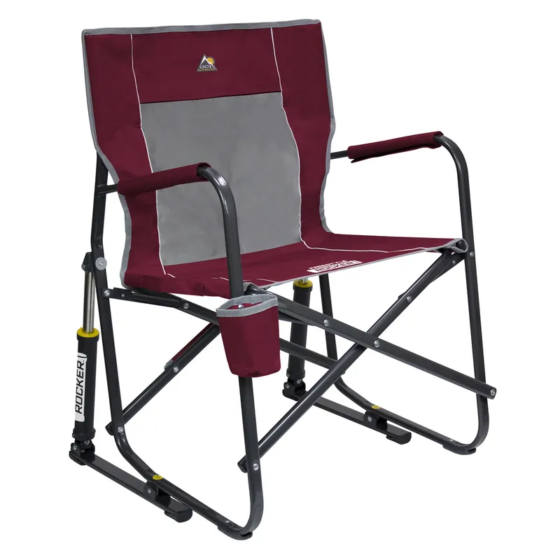 Freestyle Folding Rocker Chair, Cinnamon Color, Steel Frame, 250 Lb Capacity