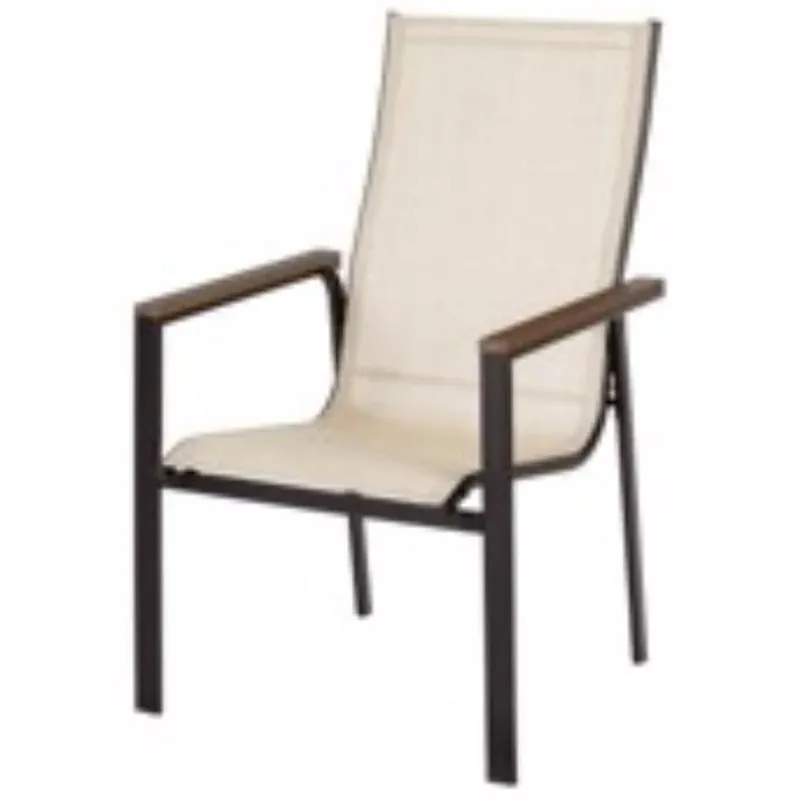 Black Steel Frame Sling Chair – Tan Sling Seat