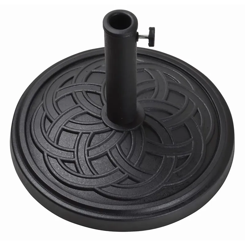 Black Envirostone Umbrella Base 17.7 In. L X 17.7 In. W X 13.18 In. H