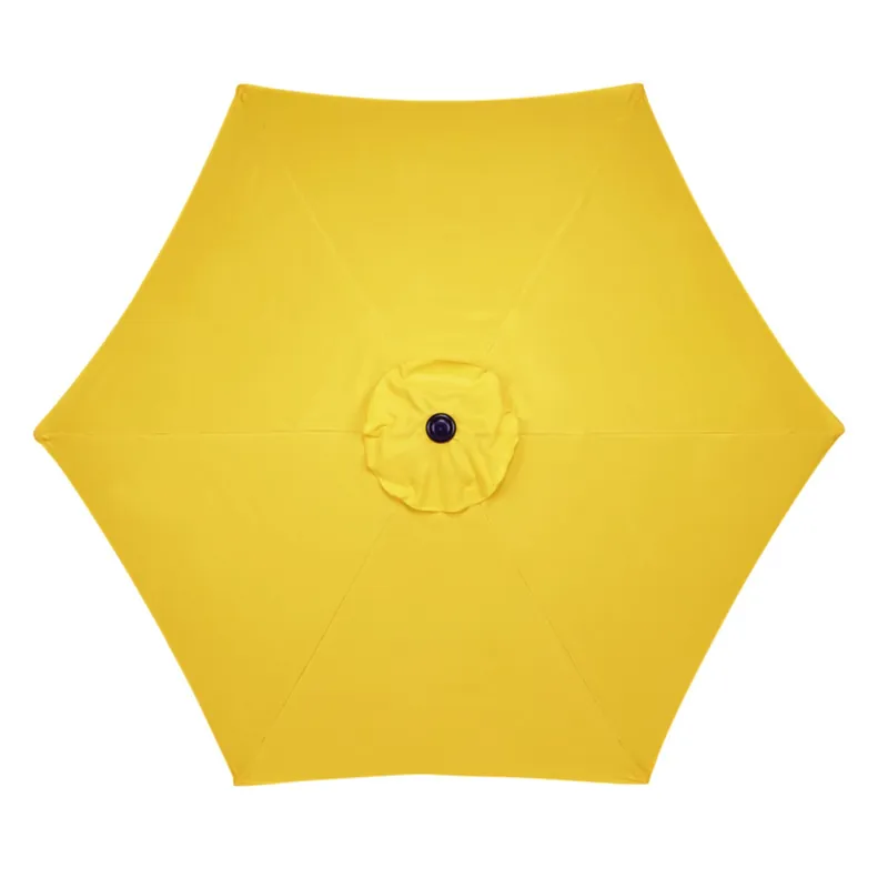 9 Ft. Tiltable Yellow Market Umbrella With Steel Pole