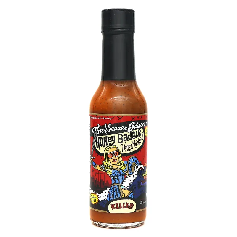 Honey Badger Honey Mustard Sauce 5 Oz Bottle