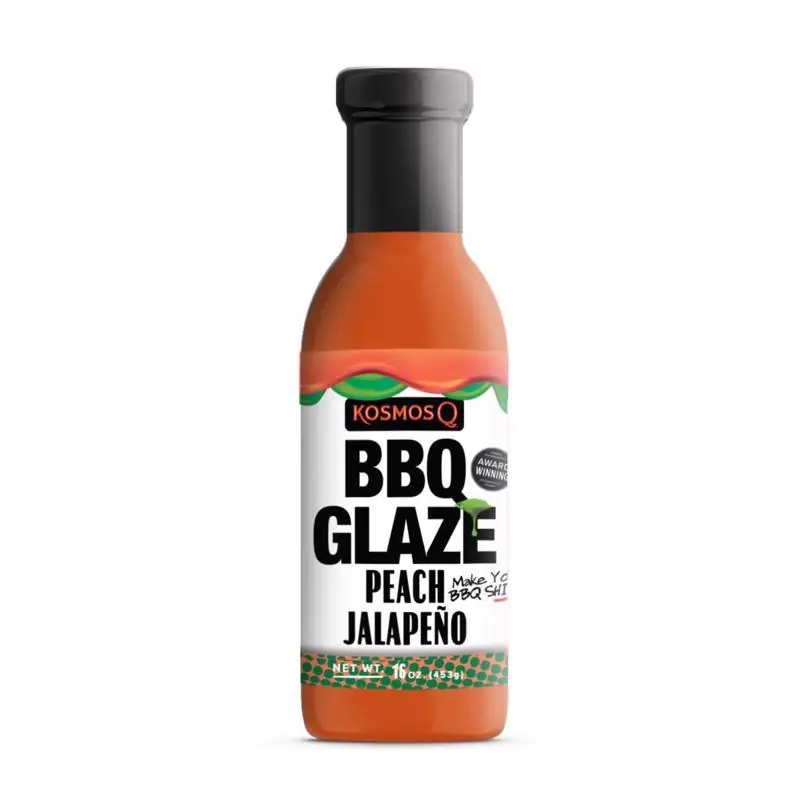 Bbq Glaze Peach Jalapeno Sauce 15.5 Oz Bottle - Sweet & Spicy Flavor