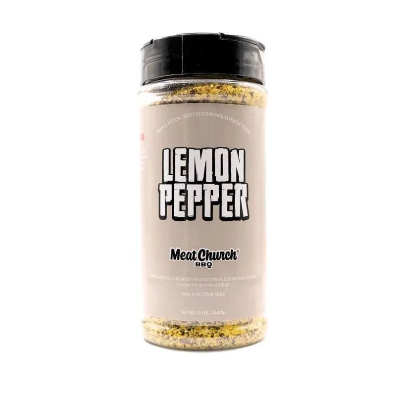 Lemon Pepper Dry Rub By Meat Church – 12 oz Bottle