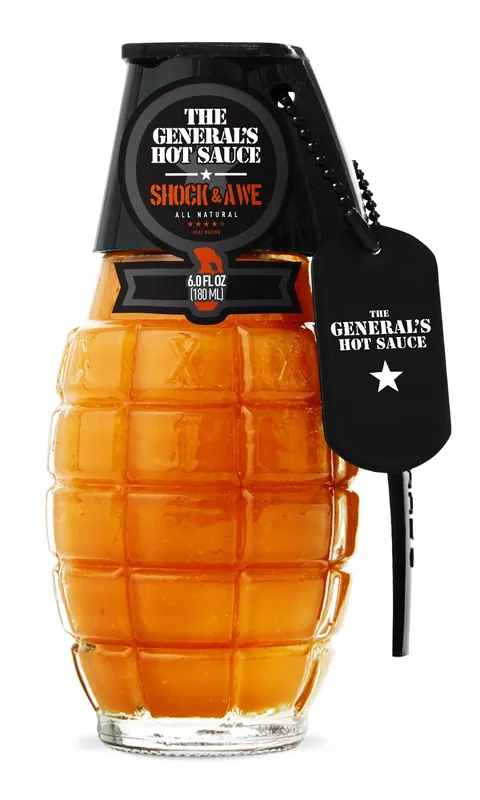 The General‘s Hot Sauce All Natural Shock & Awe Sauce 6 Oz
