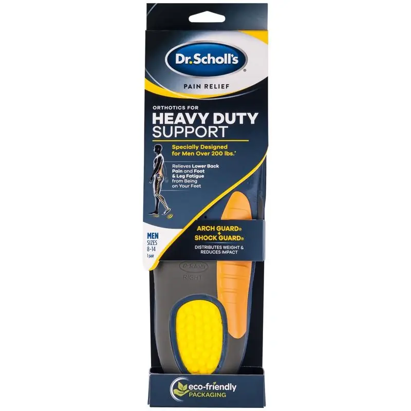 Heavy Duty Support Men‘s Insoles 8-14 Multicolored 1 Pair