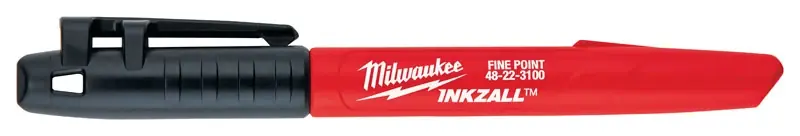 Inkzall Black Fine Tip Jobsite Marker 4 Pk