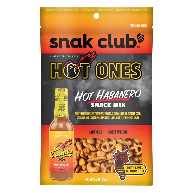 Hot Ones Hot Habanero Sweet Apricot Snack Mix 4.5 Oz Bag